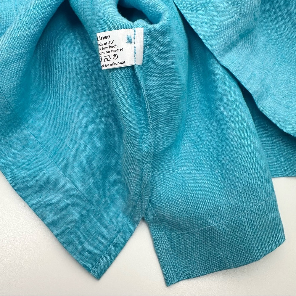 Eskandar Oversized Linen Short-Sleeved Shirt - Picture 6 of 7